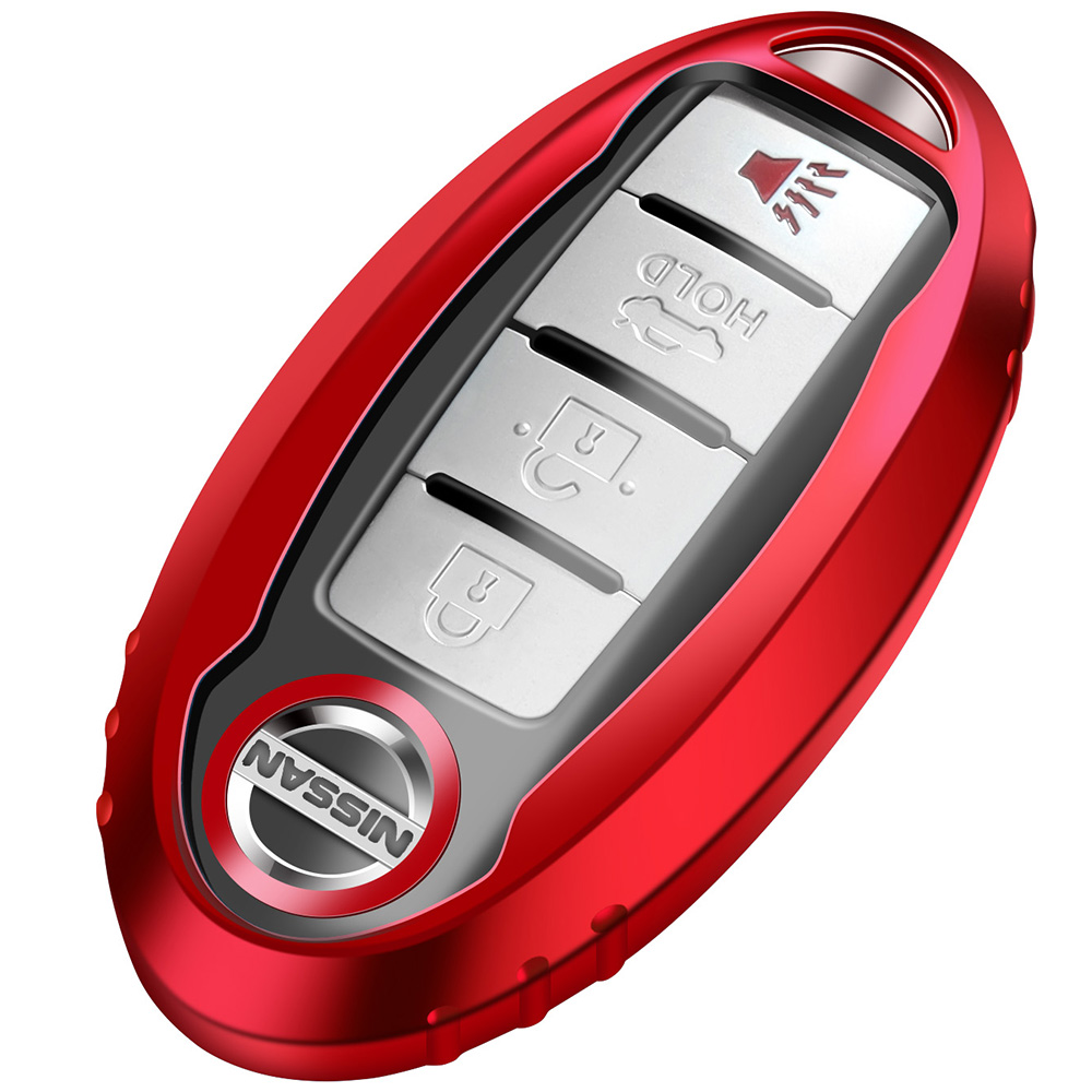 tpu key fob cover red for nissan car keyfob