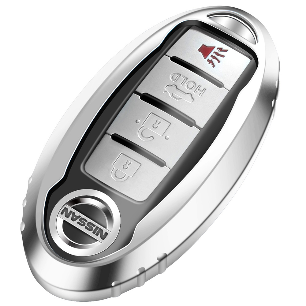 tpu key fob cover silver for nissan car keyfob